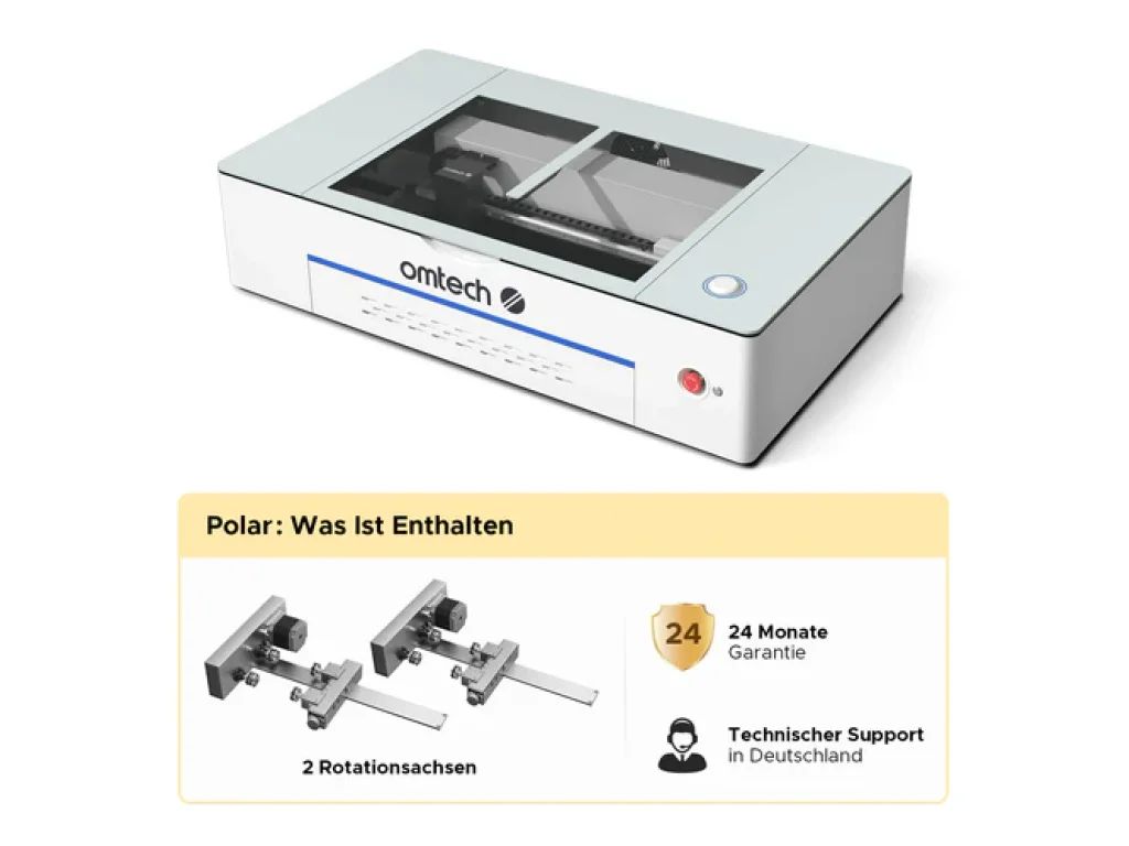 50W stolní laserová řezačka s gravírovací plochou 510x300mm, Polární laser