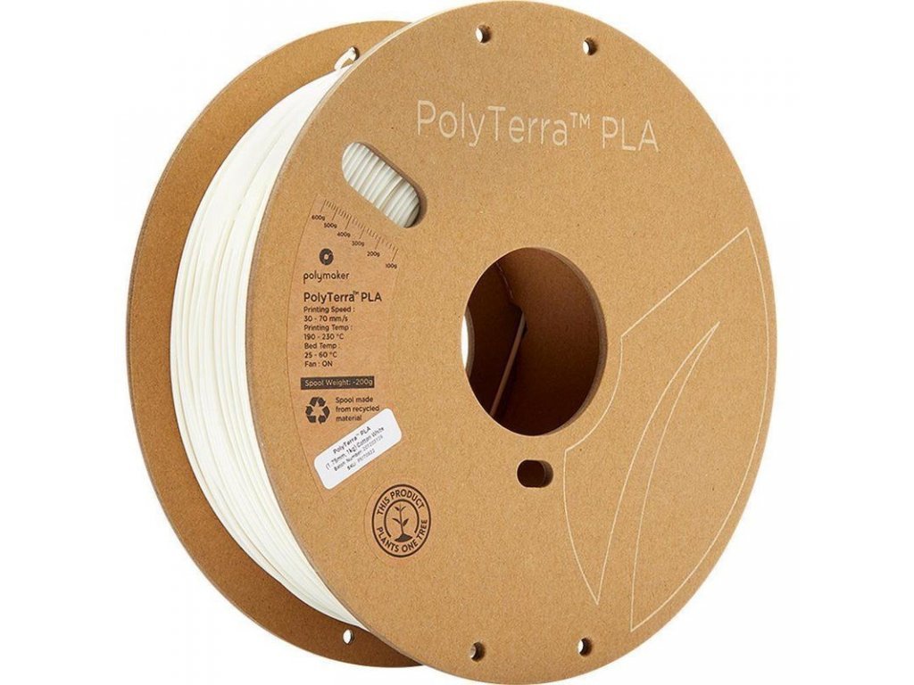 Polymaker PolyTerra PLA cotton white 1.75mm 1kg