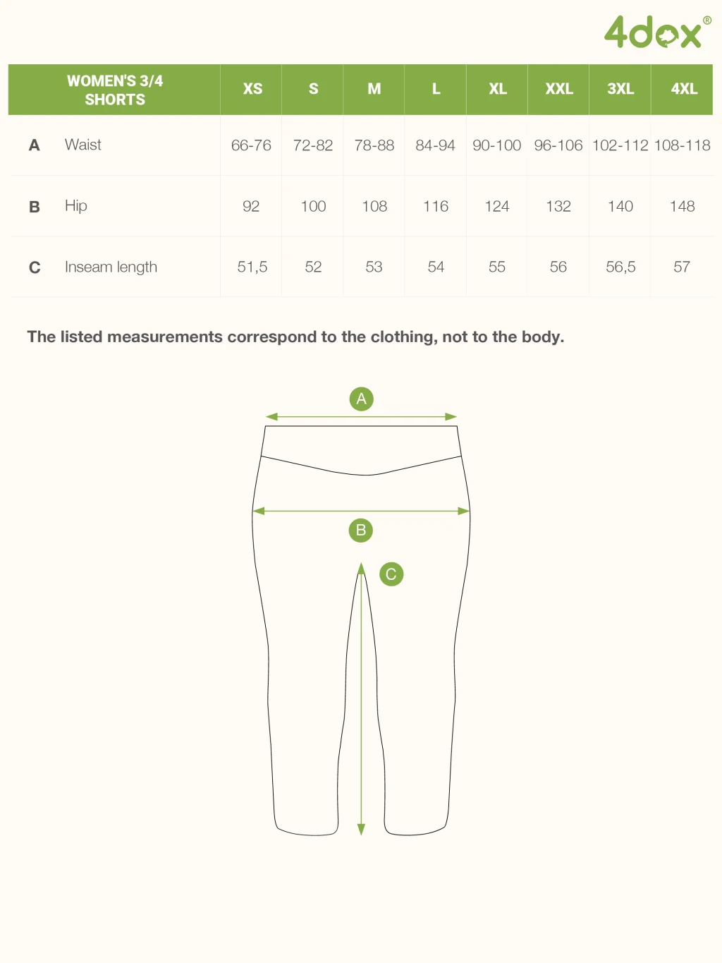 Women's 3/4 shorts - customized