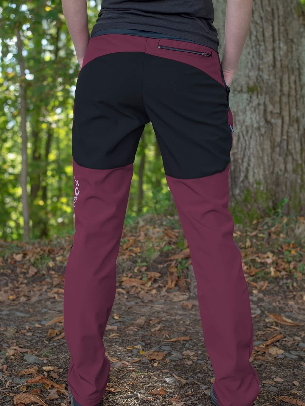 Women's training trousers SUMMER - burgundy/black