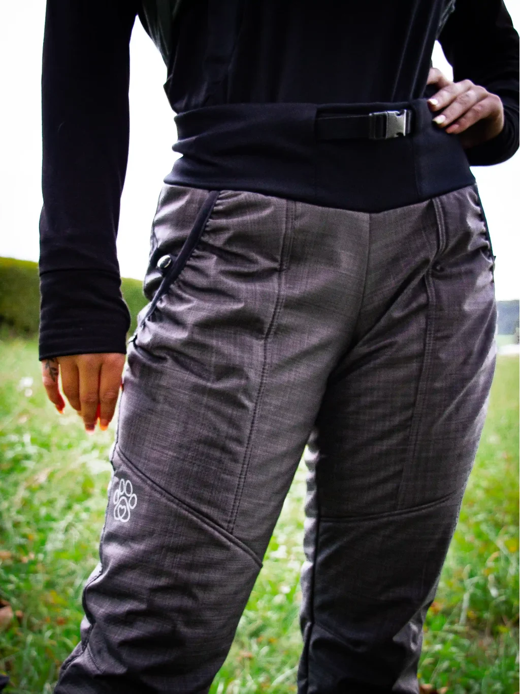 Women’s winter training pants with sherpa lining - anthracite 4dox