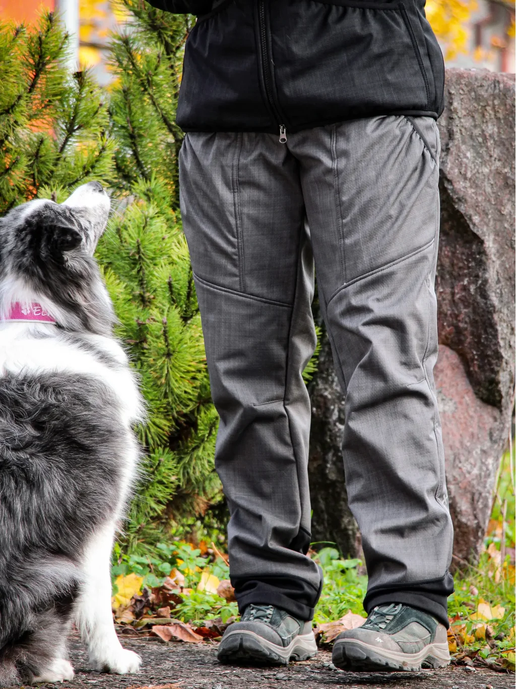 Women’s winter training pants with sherpa lining - anthracite 4dox