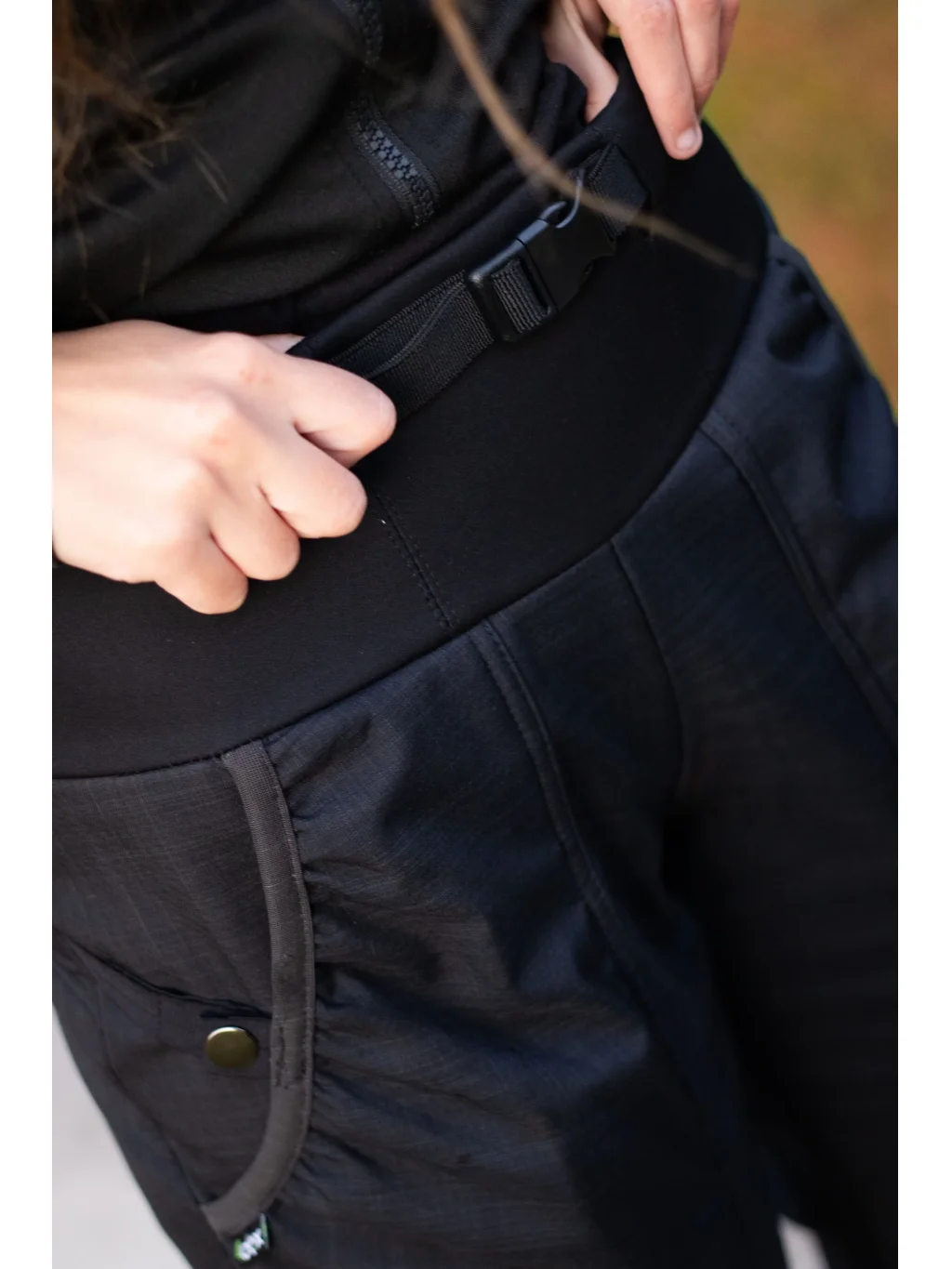 Women’s winter training pants with sherpa lining - black 4dox