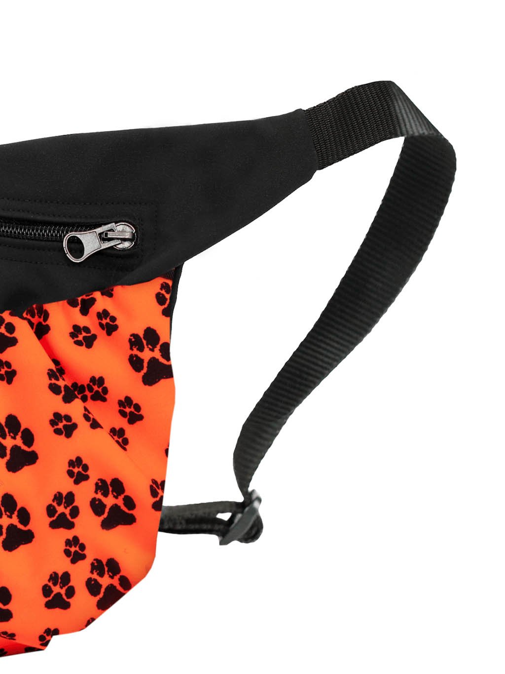 Treat bag 2in1 neon orange with paws 4dox