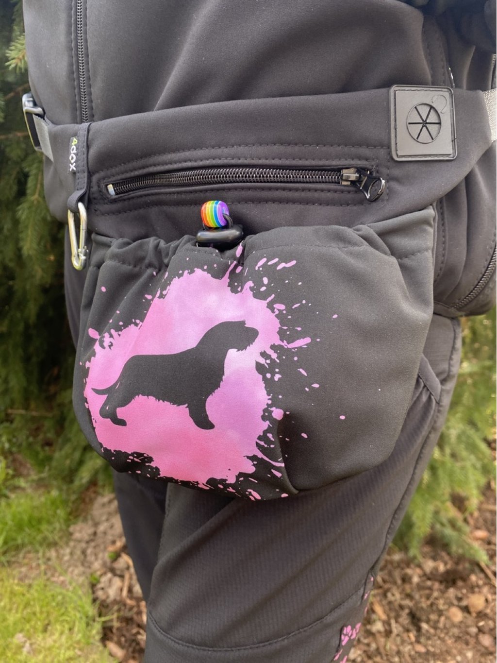 Treatbag  2in1 pink Dachshund longhaired J2 sale