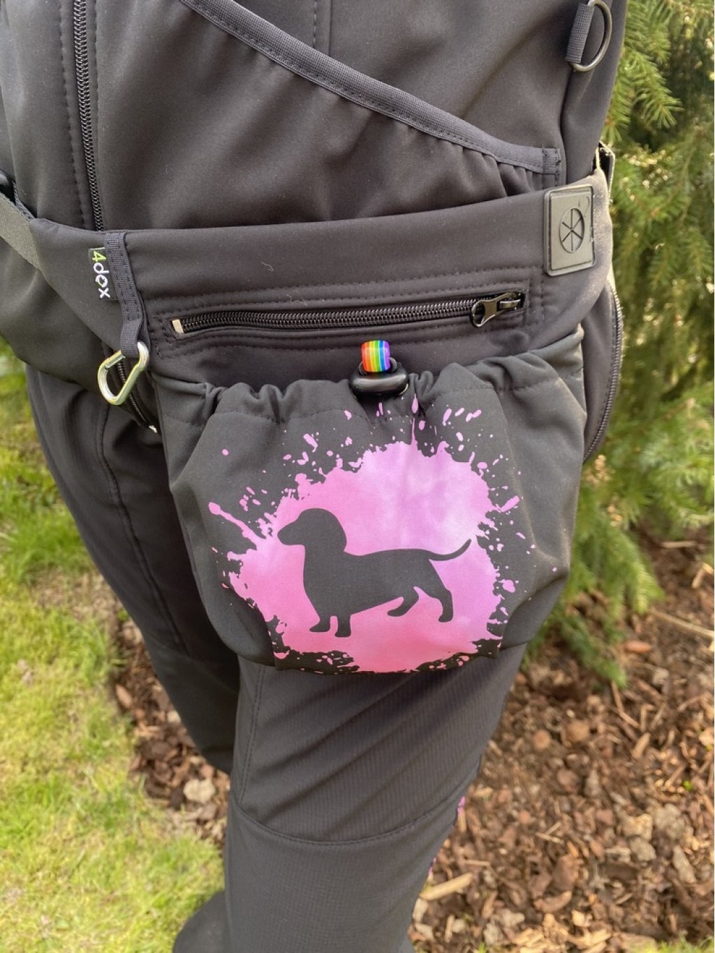 Treatbag  2in1 pink Dachshund short-haired J1 sale