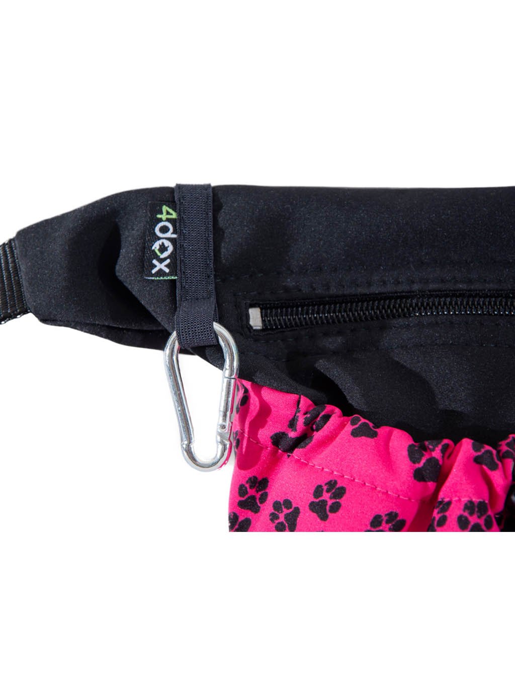Treat bag 2in1 pink with paws 4dox