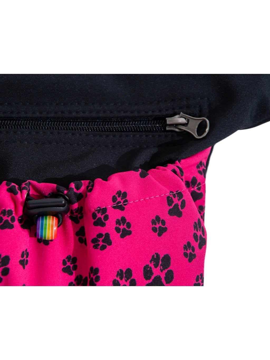 Treat bag 2in1 pink with paws 4dox