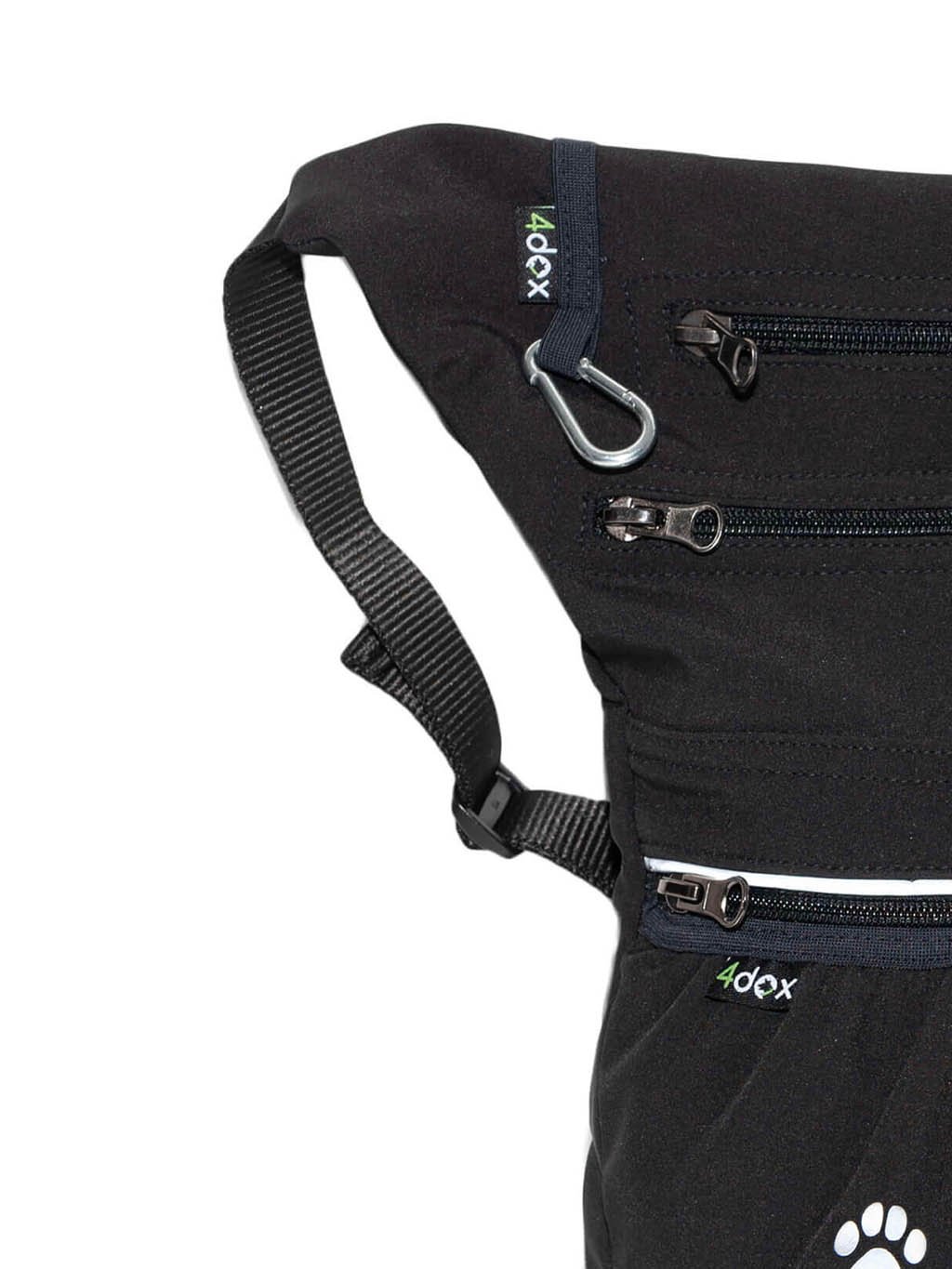 Running bag with reflective paws All-black 