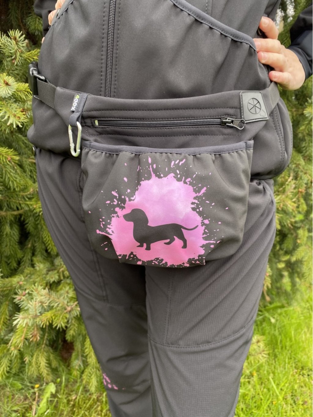 Treatbag  pink with magnetic clasp Dachshund short-haired J1 sale