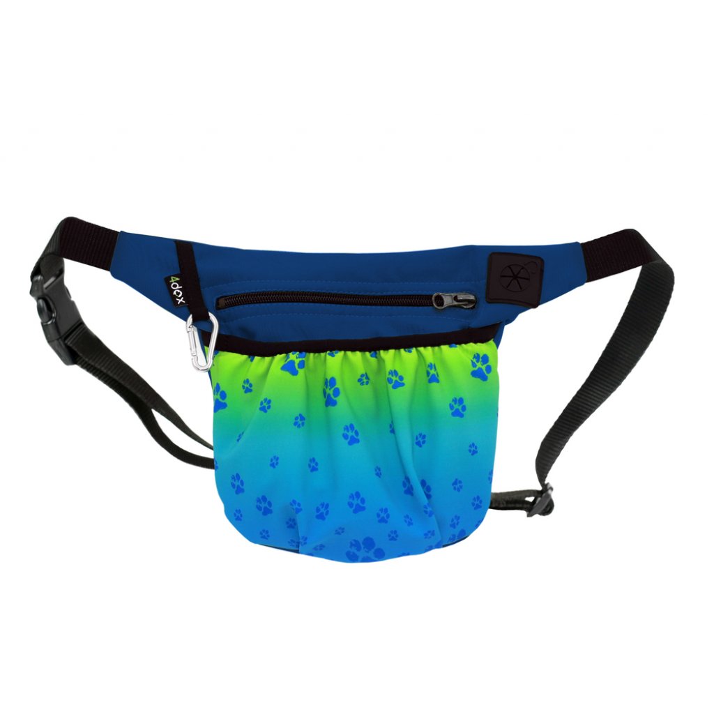 Treat bag with magnetic closure Ombre lime-navy No.1 4dox