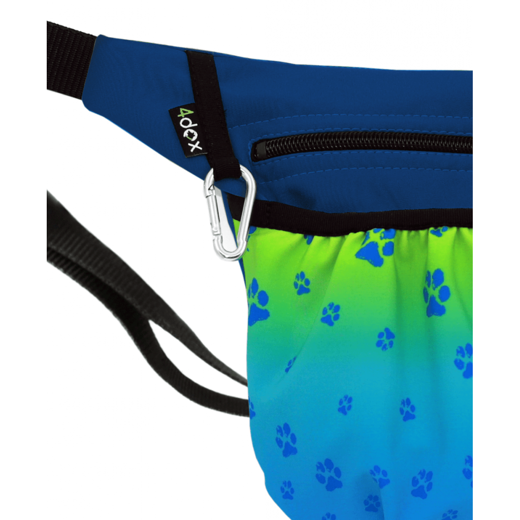 Treat bag with magnetic closure Ombre lime-navy No.1 4dox