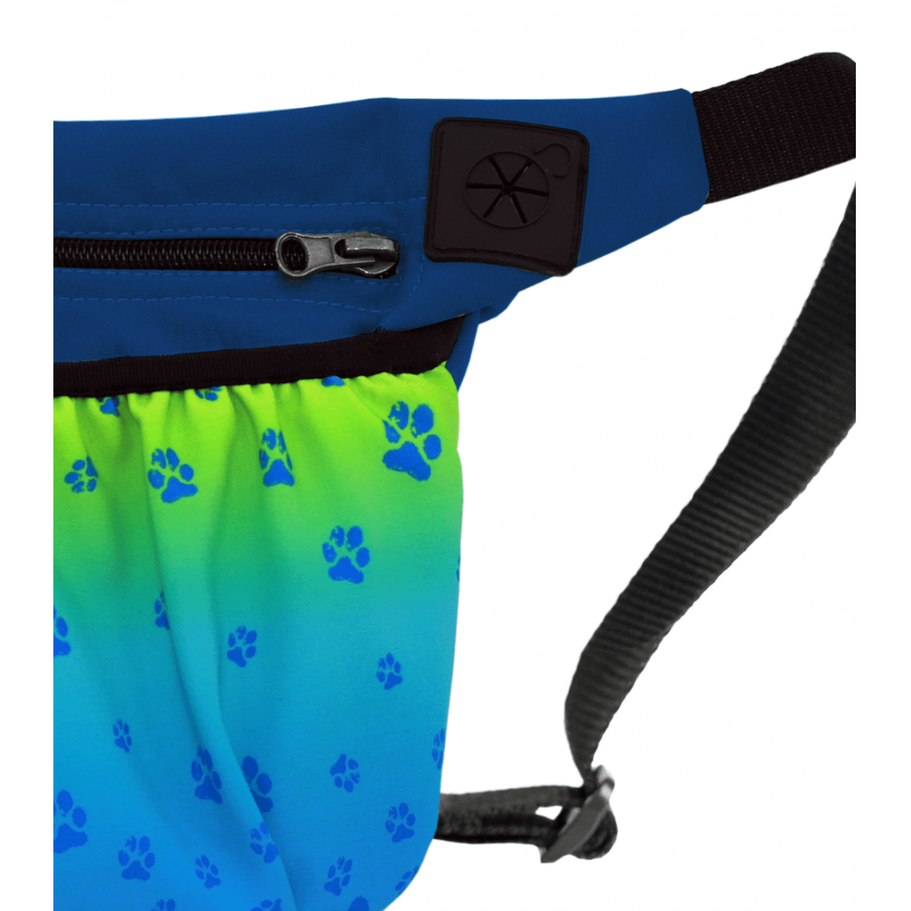 Treat bag with magnetic closure Ombre lime-navy No.1 4dox