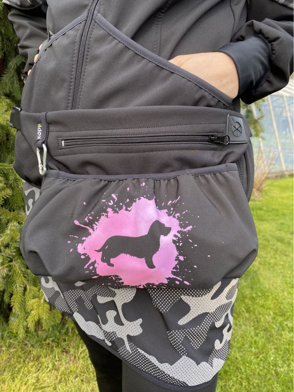 Treatbag  XL 2K pink Dachshund longhaired J2 sale