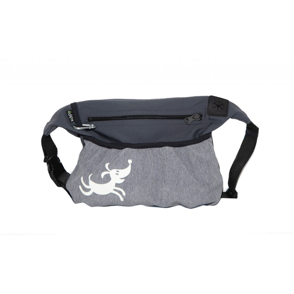 Dog training treat pouch XL LIGHTING DOG silver