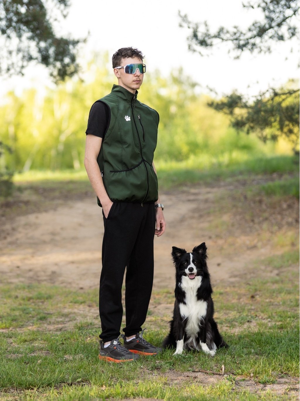 men's training vest FOREST GREEN 4dox
