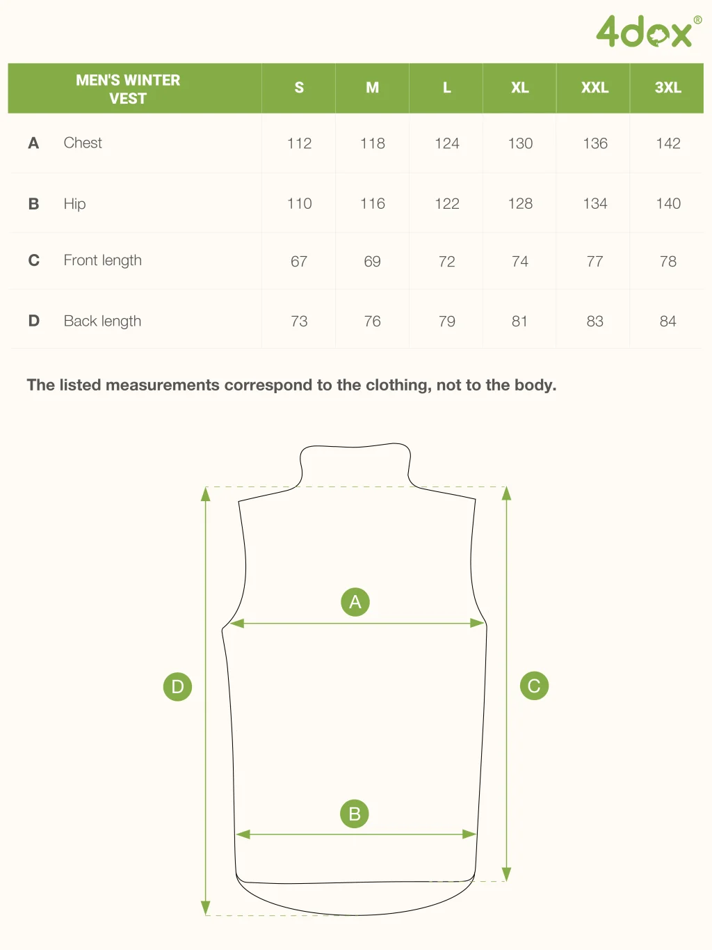 Men's winter vest - customized