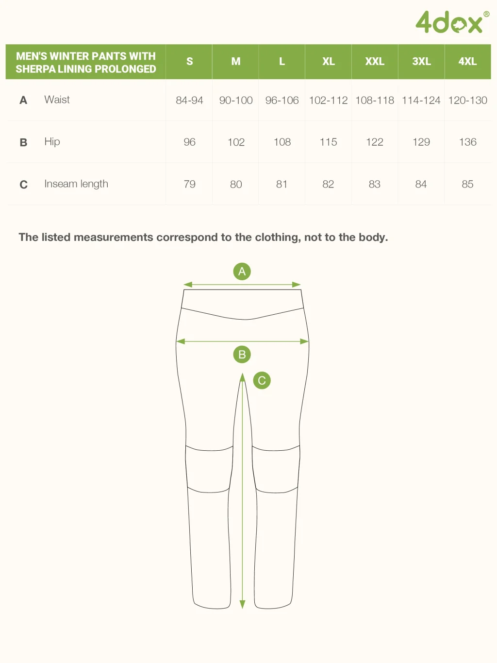 Men's winter training pants with sherpa lining - customized
