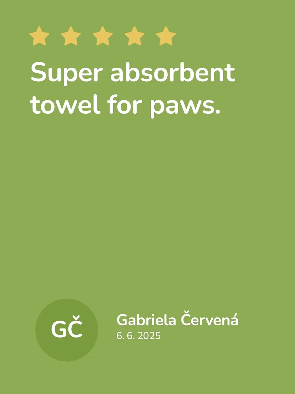 Towel for dog paws