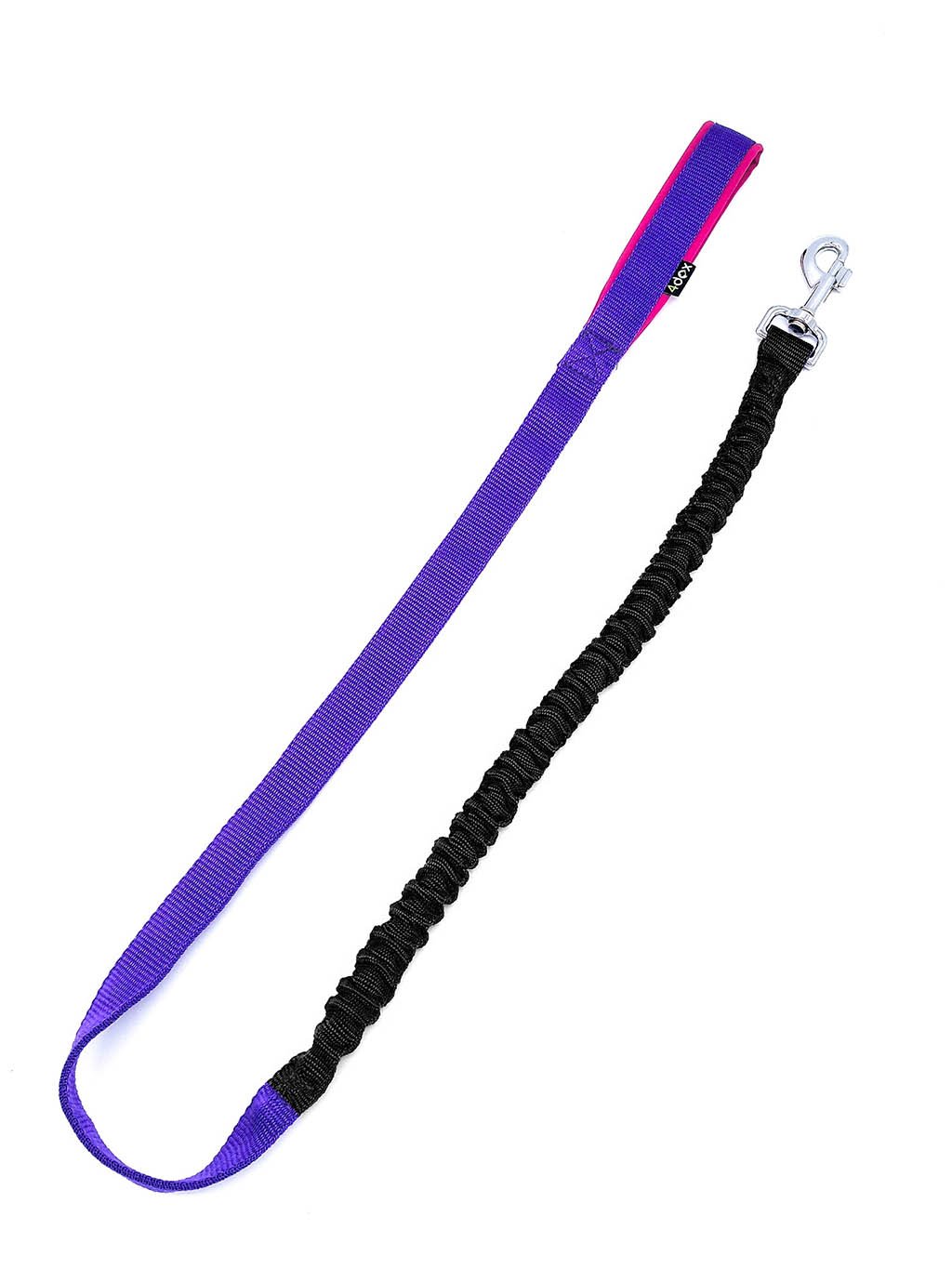 Leash with a shock absorber PURPLE-BLACK