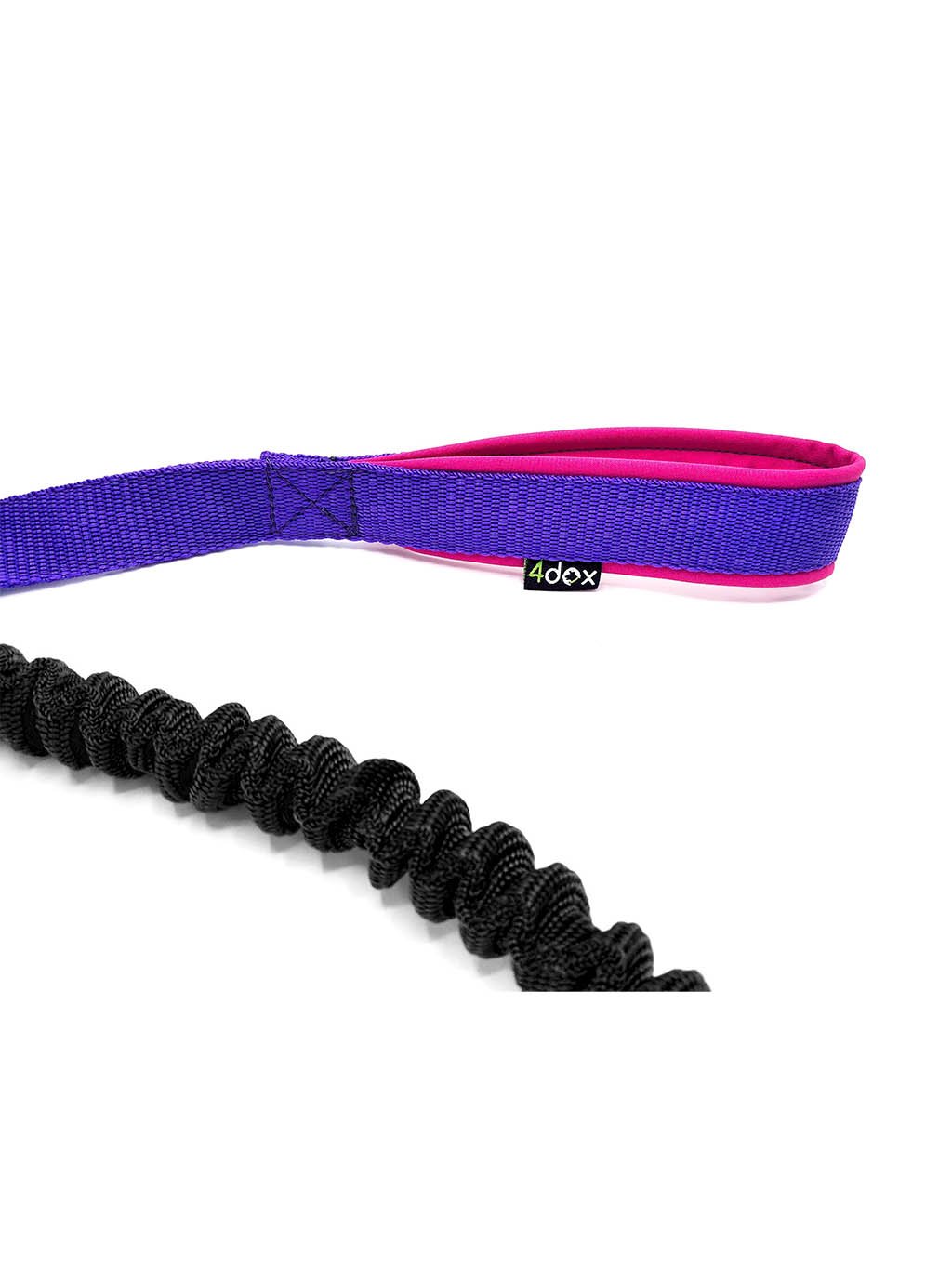 Leash with a shock absorber PURPLE-BLACK