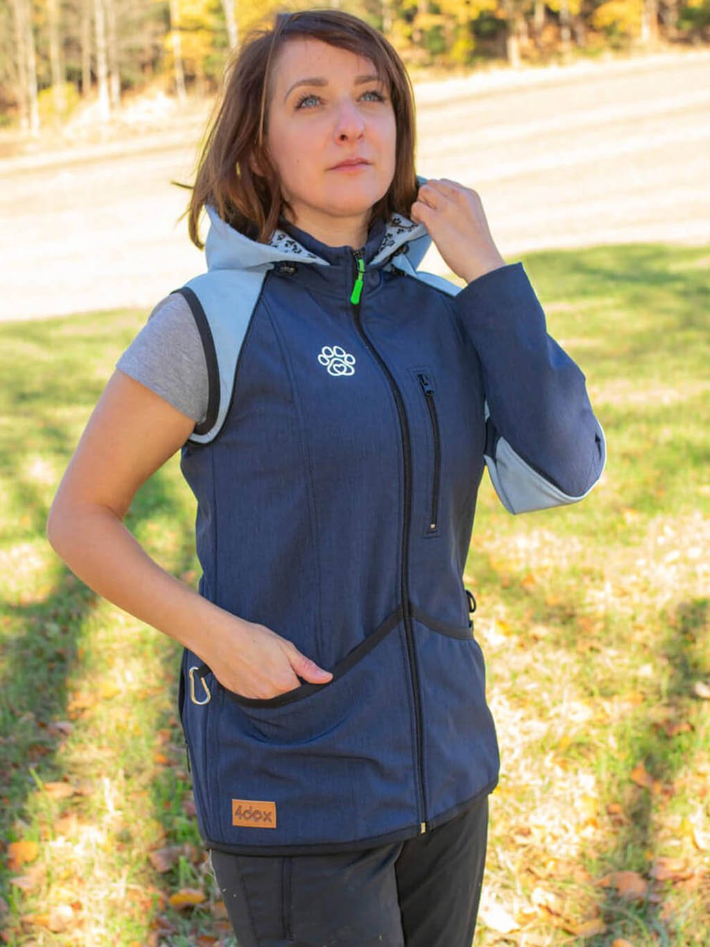 Women's training jacket 2 in 1 blueberry