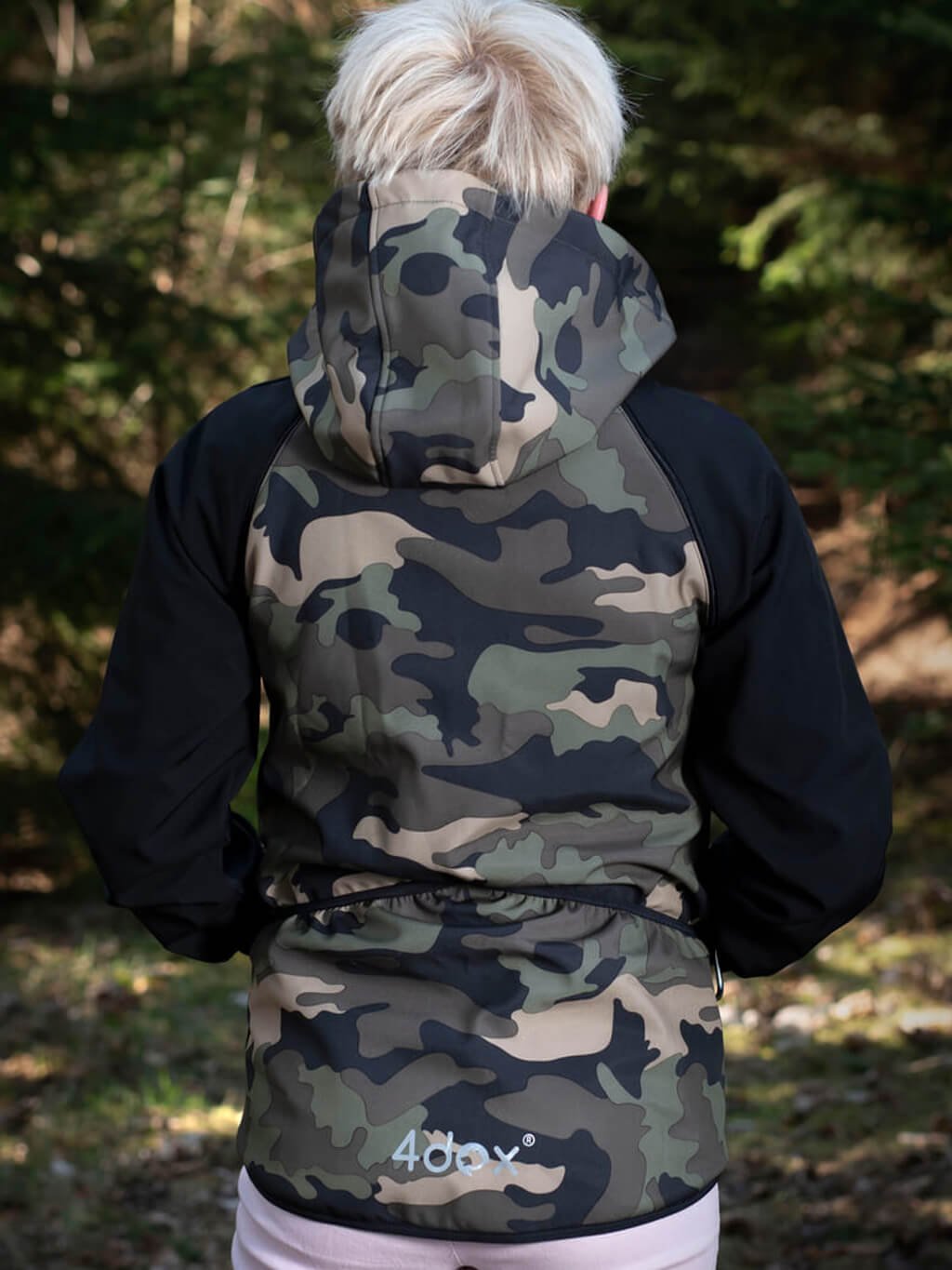 Women's training jacket 2 in 1 camouflage