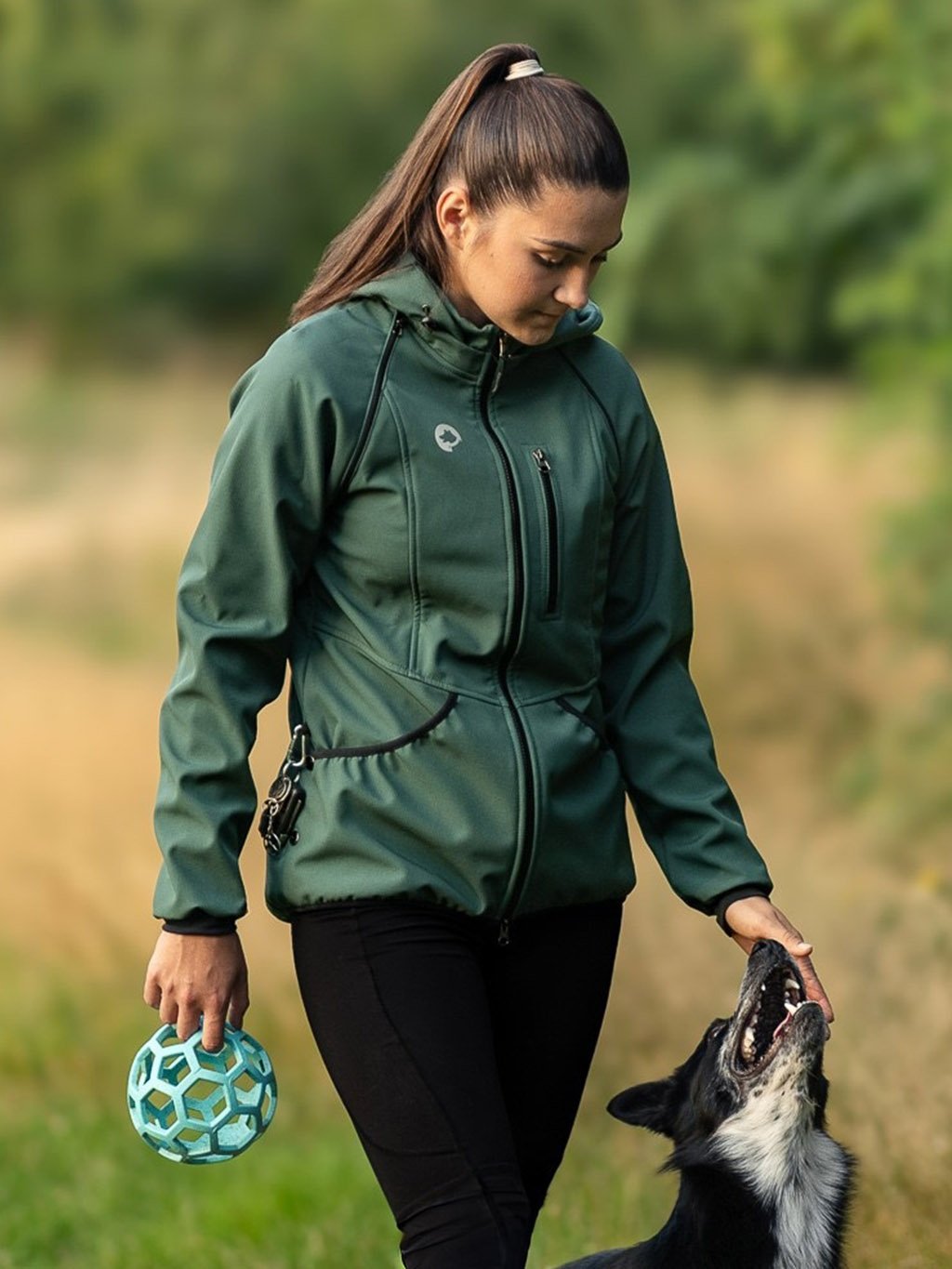 Ladies training jacket 2in1 emerald - 4dox
