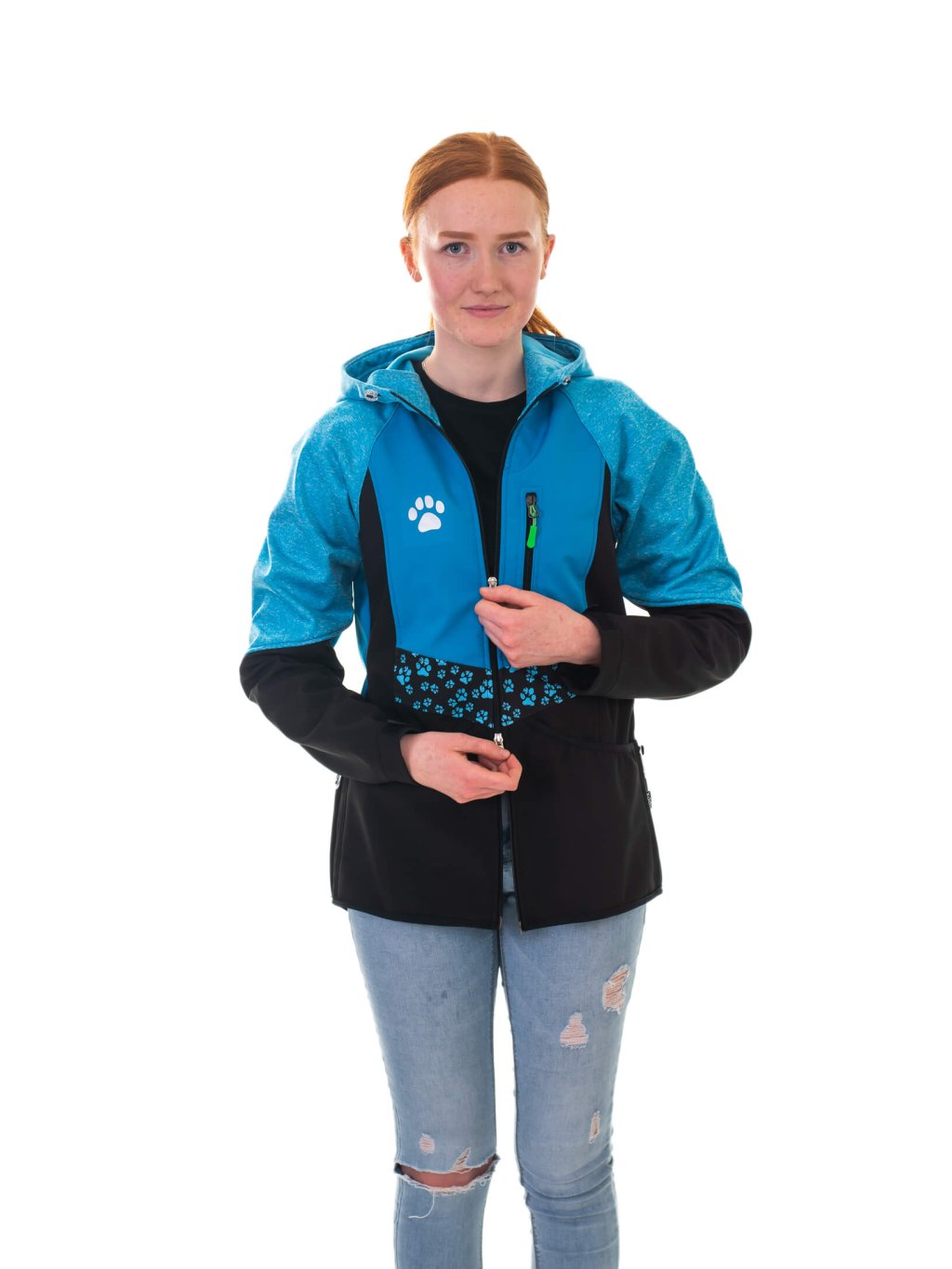 Ladies training jacket aqua all year round 4dox SALE