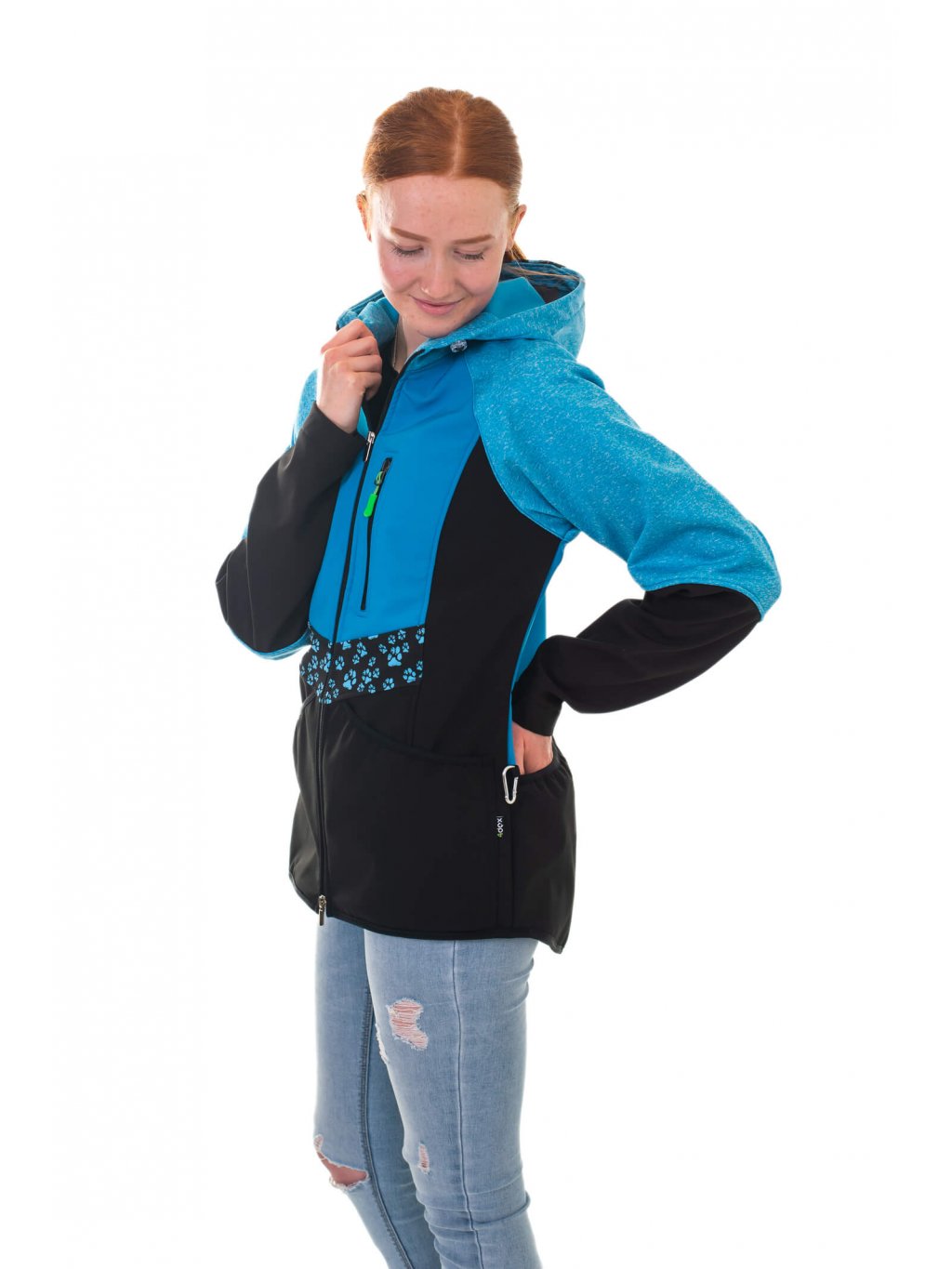 Ladies training jacket aqua all year round - treat + light SALE