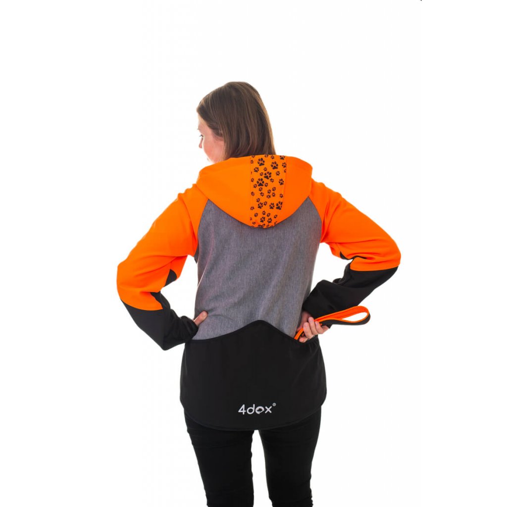 Women's training jacket neon orange all year round 4dox