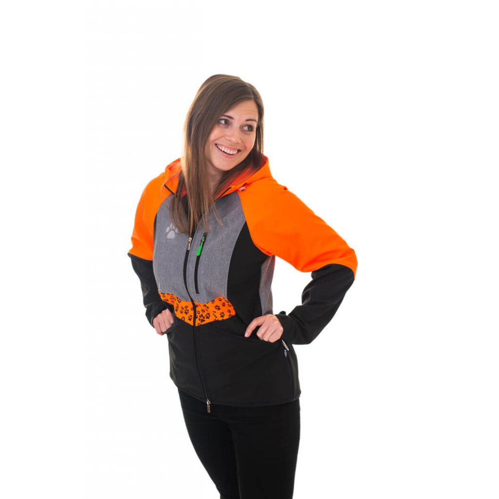 Women's training jacket neon orange all year round 4dox