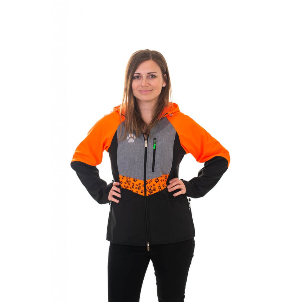 Women's training jacket neon orange all year round 4dox