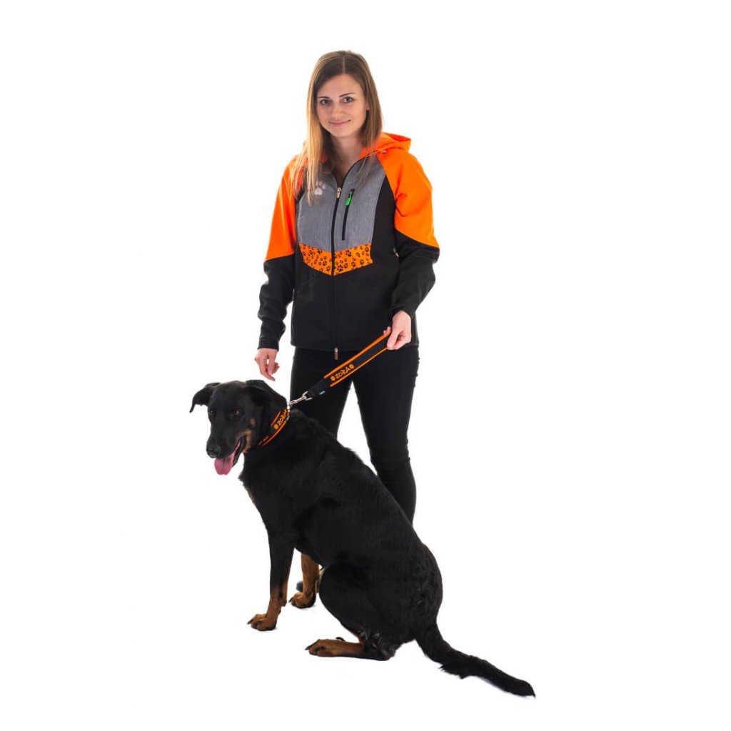 Women's training jacket neon orange all year round 4dox