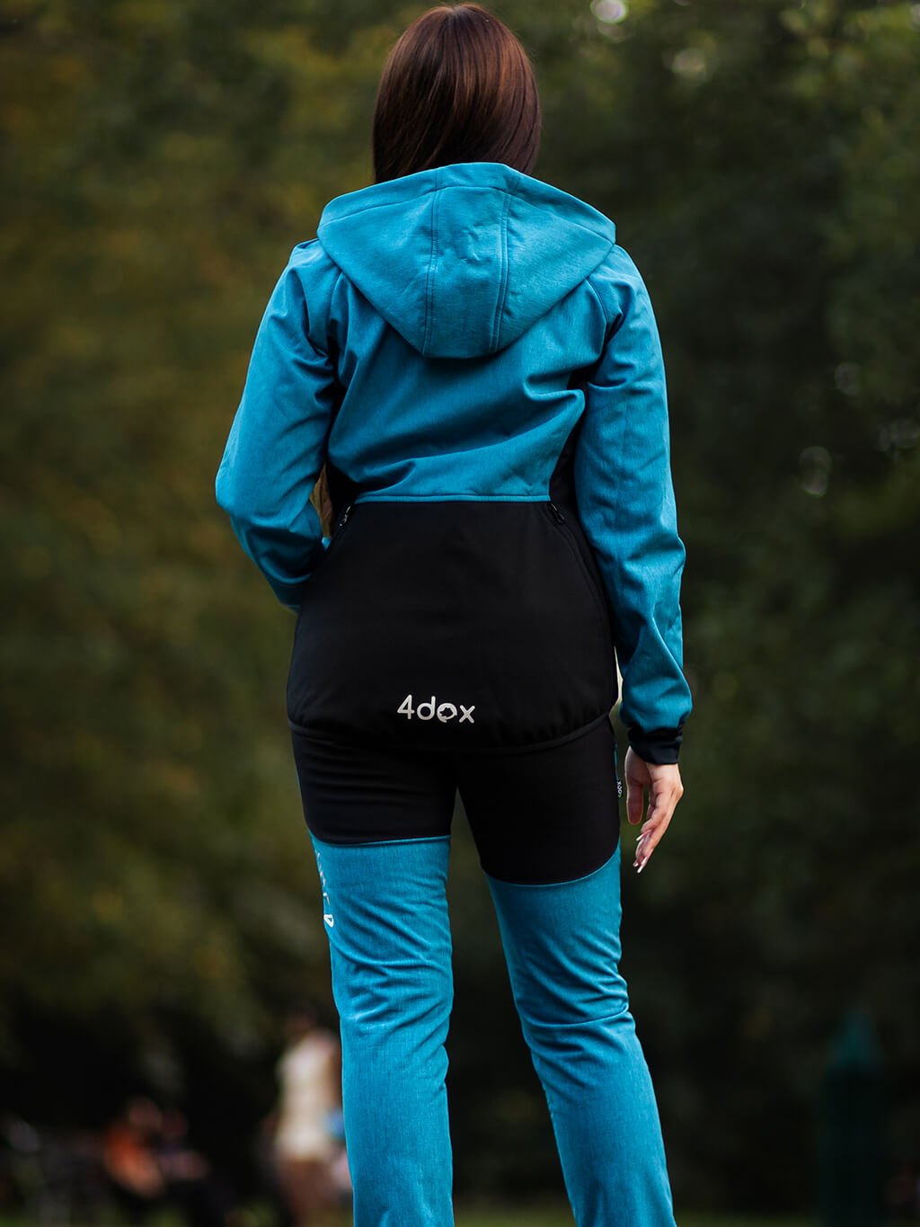 Ladies training jacket petrol-black 4dox