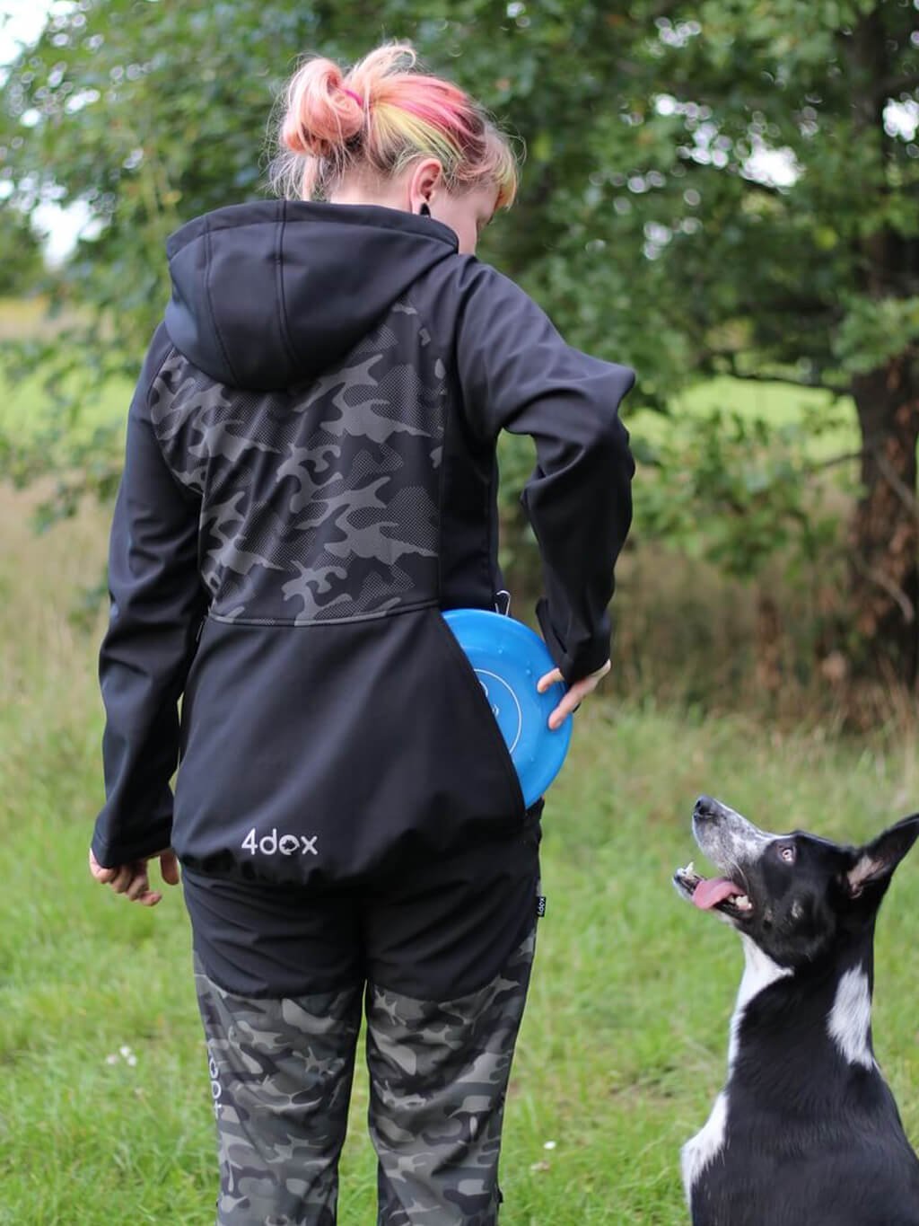Women's training jacket reflective camouflage