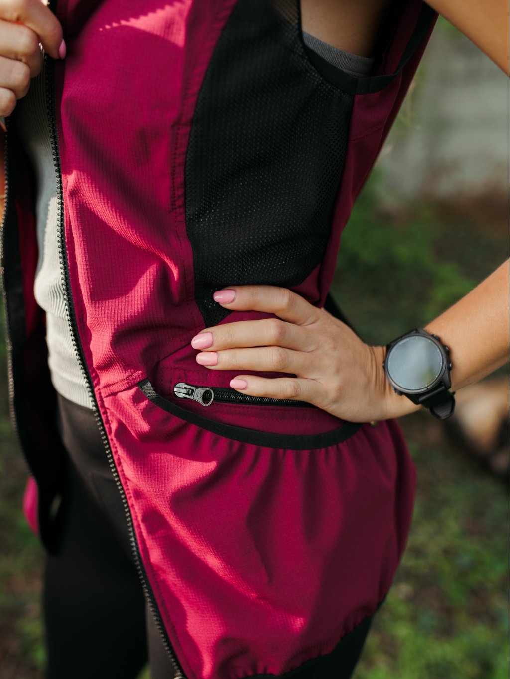 Women's summer mesh training vest 4dox - bordeaux