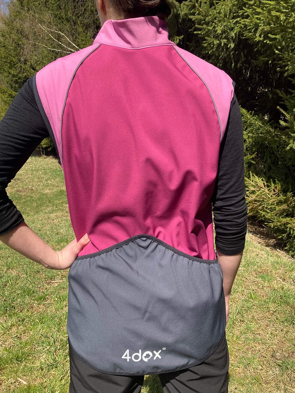 Ladies training vest - MALINA-LEVANDULE without treat and double caps