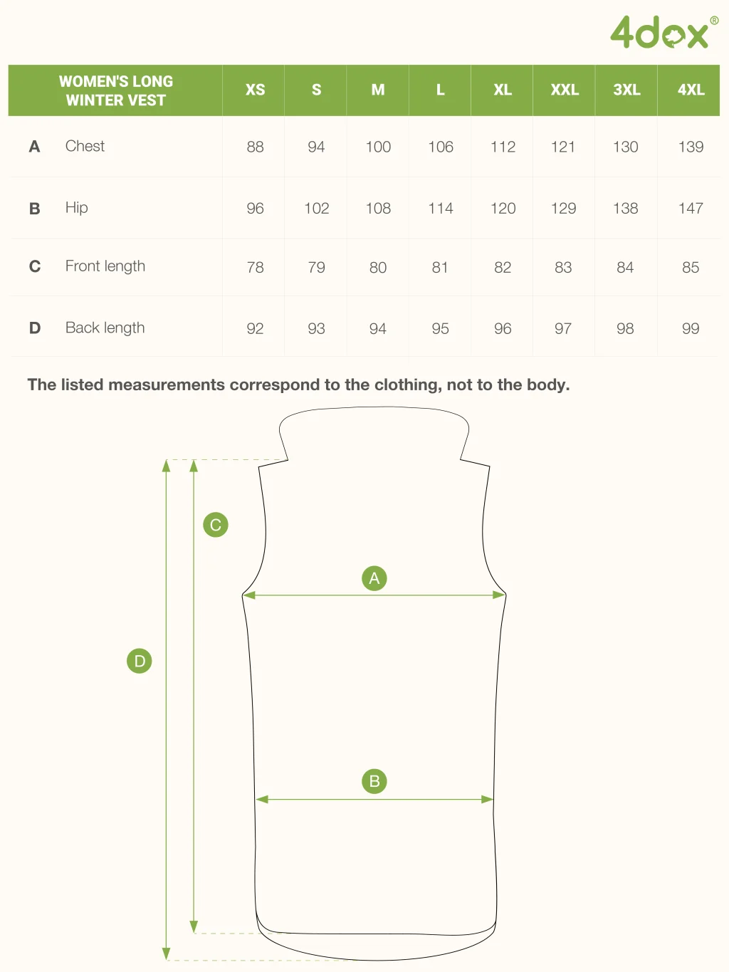 Training long winter vest - olive 4dox
