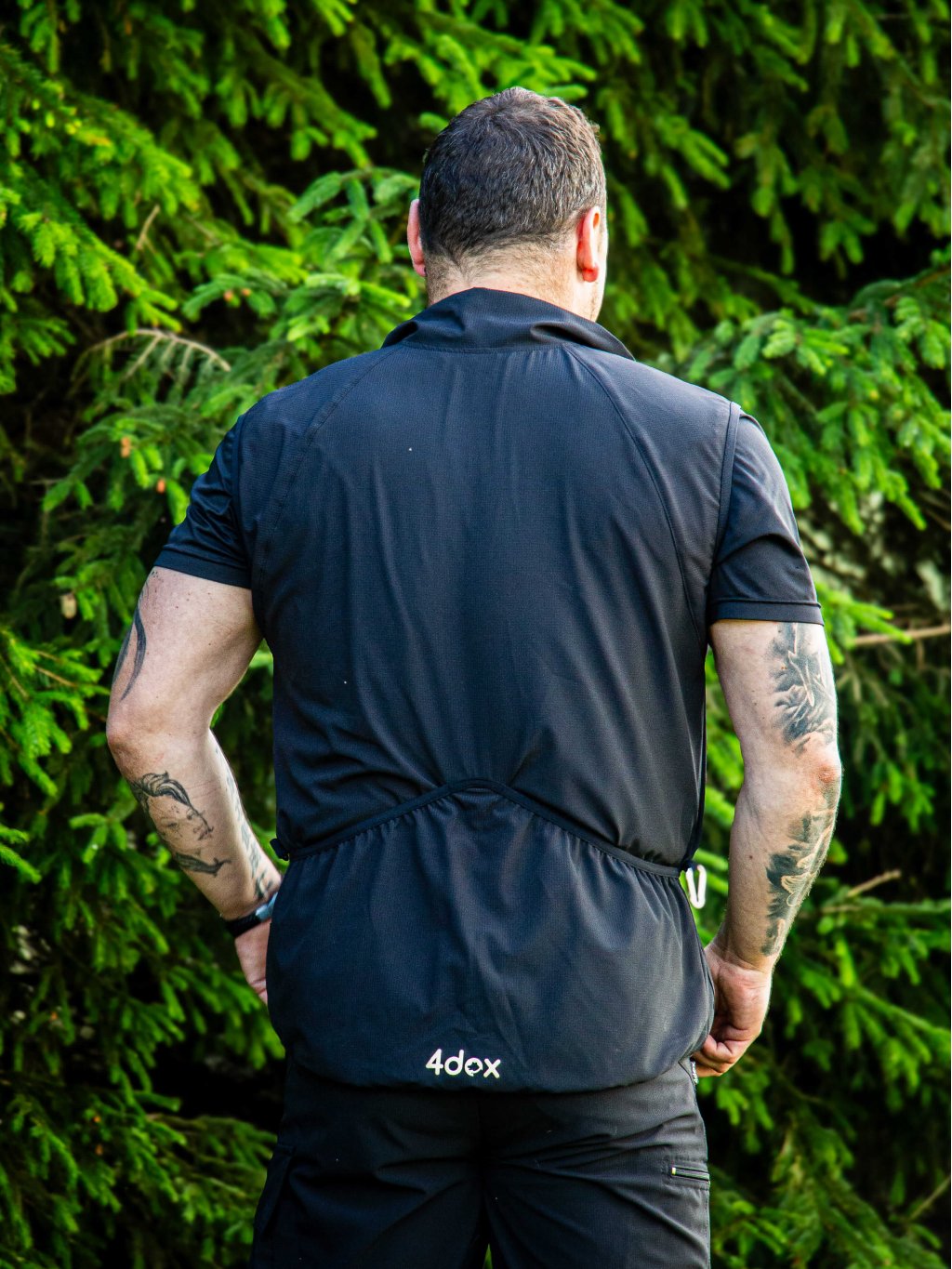 Men's summer training vest 4dox - black