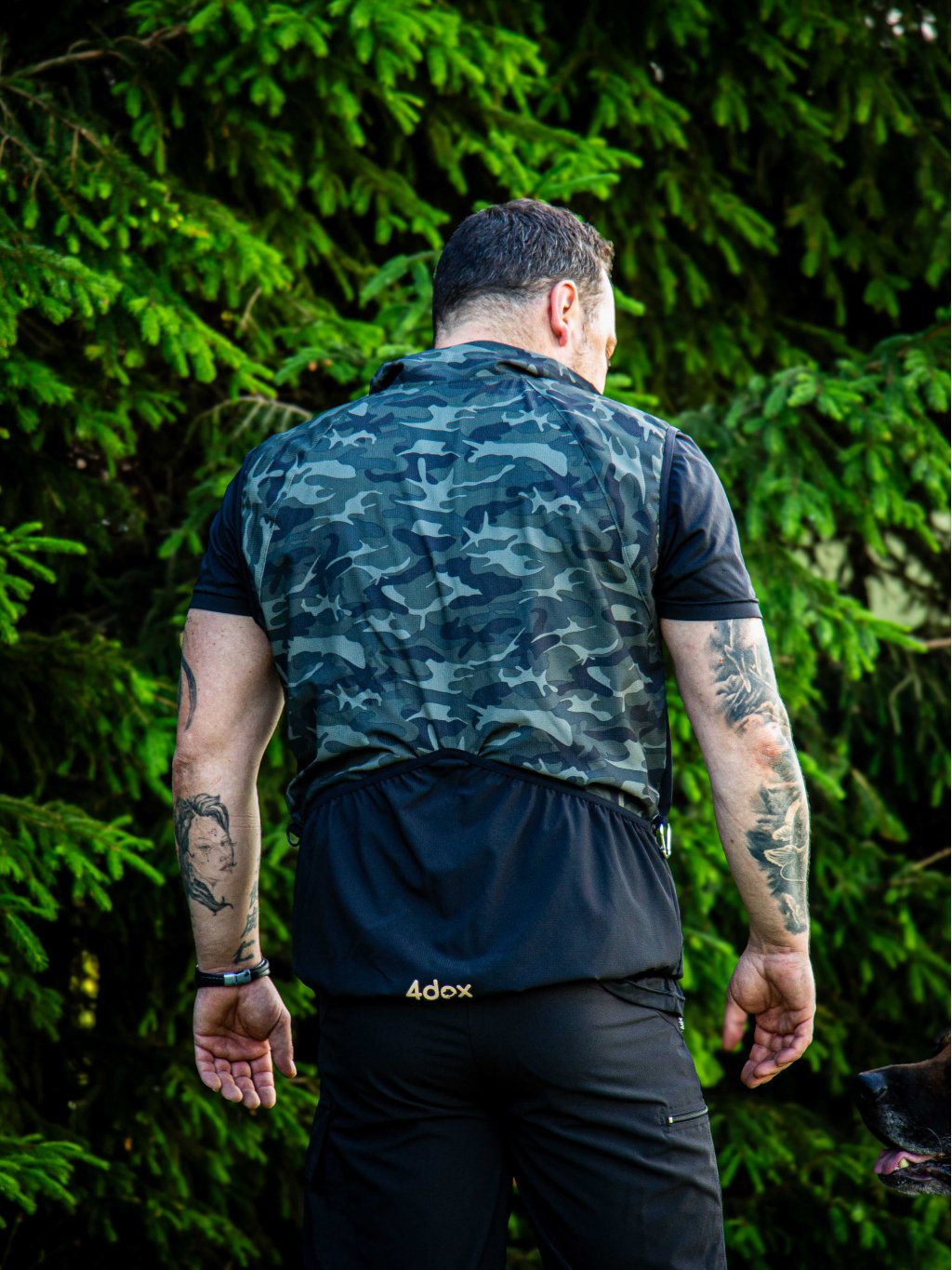 Men's summer training vest 4dox - camouflage