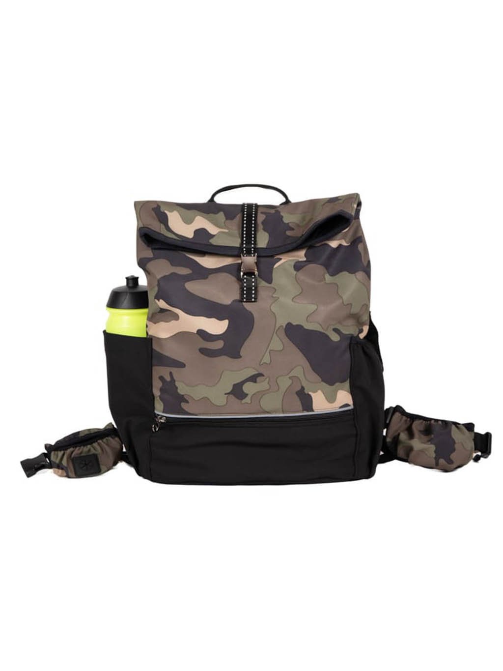 Training backpack with top zip fastening CAMOUFLAGE