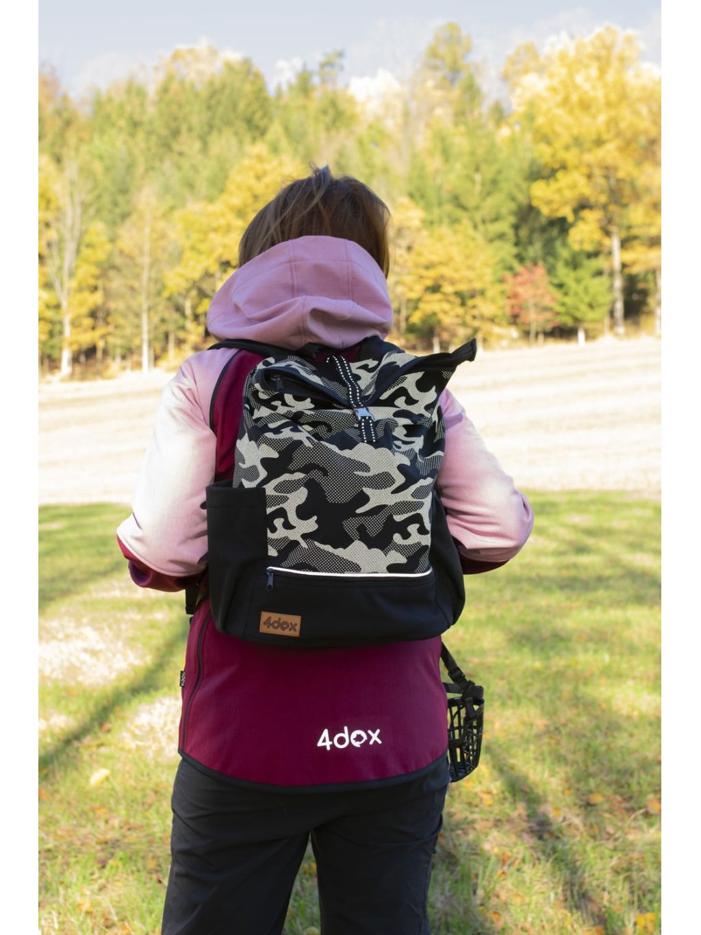 Training backpack with top zip fastening REFLECTIVE CAMOUFLAGE