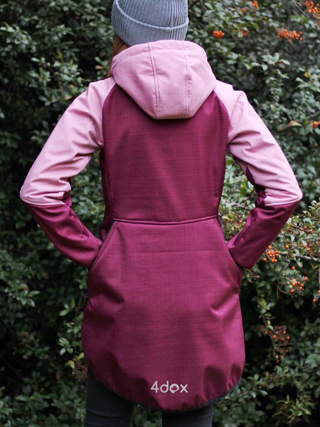 Women's winter coat - burgundy