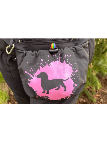 Treatbag  2in1 pink Dachshund short-haired J1 sale 2