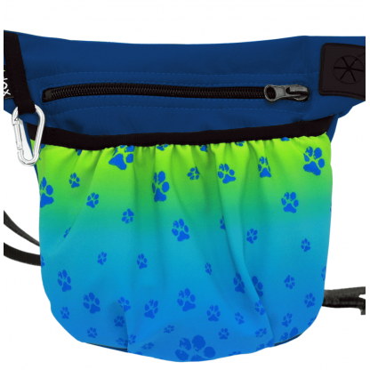 Treat bag with magnetic closure Ombre lime-navy No.1 4dox