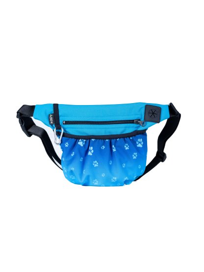Dog training treat pouch with a magnetic fastening, Ombre blue No. 2