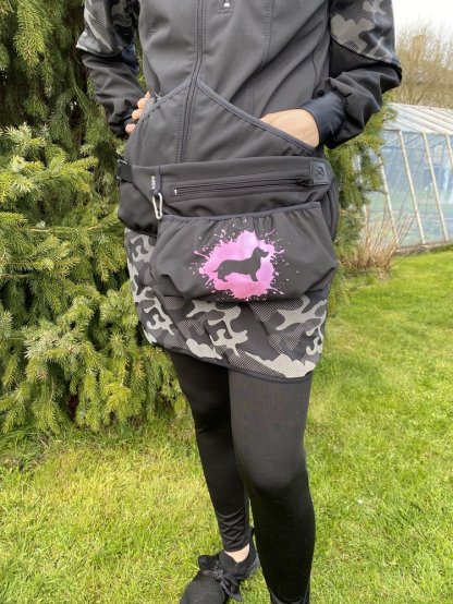 Treatbag  XL 1K pink Dachshund longhaired J2 sale 2