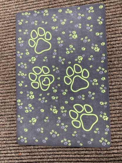 Doormat with lime paws 2