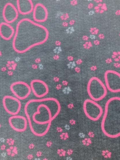 Doormat with pink paws